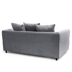 Abakus Direct Jumbo Grid Grey 2 Seater Sofa Plush Comfort With Deeply Padded Cushions - thumbnail 7