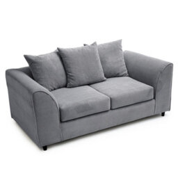 Abakus Direct Jumbo Grid Grey 2 Seater Sofa Plush Comfort With Deeply Padded Cushions - thumbnail 3