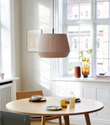 Nordlux Dicte Textile Pendant Light Hand Pleated Brown,mains - thumbnail 5