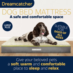Dreamcatcher Grey Large Plus Dog Bed Orthopaedic Flat Crate Mat Pet Mattress 91X69X9Cm, Removable Washable Cover - thumbnail 2