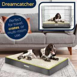 Dreamcatcher Grey Large Plus Dog Bed Orthopaedic Flat Crate Mat Pet Mattress 91X69X9Cm, Removable Washable Cover - thumbnail 8