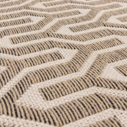 Global Cream Beige Lattice Cotton Jute Rug Rug 120X170Cm For The - thumbnail 5