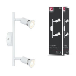 Paulmann 66764 Carolina Spotlight 2-Lamp Max. 2X10 Watts Ceiling Luminaire White Matt Spot Metal Gu10 - thumbnail 1