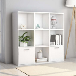 Vidaxl Book Cabinet White 98X30X98 Cm Engineered Wood - thumbnail 1