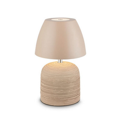 Briloner Led Table Lamp Rechargeable Bedside Light Dimmable Cordless Warm White Ceramic Beige 2,5W, 200Lm - image 1