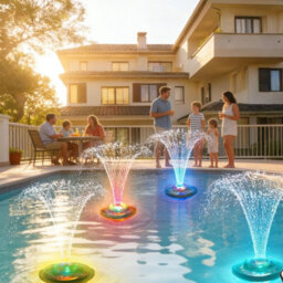 Amorly Led Fountain Light, 4 Lighting Modes & 4 Water Stream Adjustments, Usb C Rechargeable Pool Light For Pools And Garden Decoration - thumbnail 3