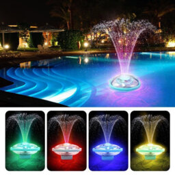Amorly Led Fountain Light, 4 Lighting Modes & 4 Water Stream Adjustments, Usb C Rechargeable Pool Light For Pools And Garden Decoration - thumbnail 1