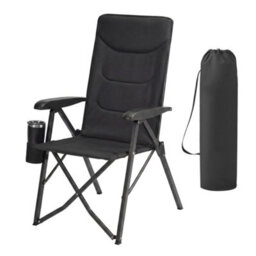 LEDREM Camping Chair For Adults, Padded Folding Garden Chair,black - thumbnail 4