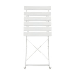 Harbour Housewares 2 Seater Sussex Bistro Set - Round - White - thumbnail 5