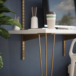 Rothley Ruckley Wall Mounted Desk With Adjustable Shelves - thumbnail 3