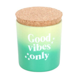 Something Different Good Vibes Only Bergamot & Mandarin Candle Green/yellow (One Size) - thumbnail 2