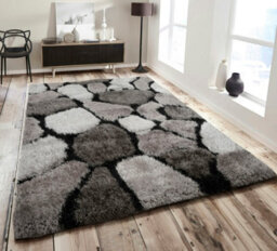 Home Republic Pebbles Shaggy Rug - Silver