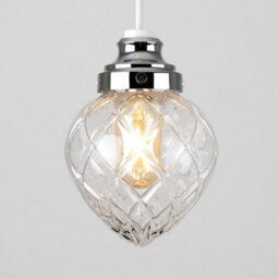 Valuelights Aphrodite Silver Chrome Modern Decorative Crystal Effect Glass Ceiling Light Shade (D)14Cm - thumbnail 2