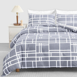 Pamposh Super King Duvet Set - Premium Brushed Microfiber Reversible Super King Duvet Cover With Zipper Closure - thumbnail 3