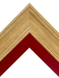 Frames By Post Scandi Oak Frame With Red Mount For Image Size 9 X 7 Inch - thumbnail 5