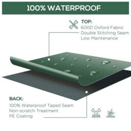 Outsunny 255X142Cm Outdoor Garden Furniture Protective Cover Water Uv Resistant - thumbnail 5