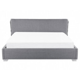 Beliani Bed Fabric Paris 160 X 200 Cm (Eu King Size) Grey - thumbnail 4