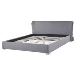 Beliani Bed Fabric Paris 160 X 200 Cm (Eu King Size) Grey - thumbnail 5