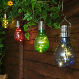 Latto Home Solar Hanging Bulb Lights Outdoor Waterproof Led Festival Garden Decor Lamp Set Of 5 - thumbnail 1