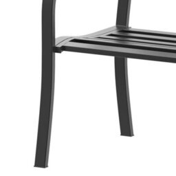 Outsunny 2 Seater Metal Bench Patio Park Loveseat Garden Chair Outdoor Seating - thumbnail 8