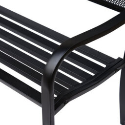 Outsunny 2 Seater Metal Bench Patio Park Loveseat Garden Chair Outdoor Seating - thumbnail 7