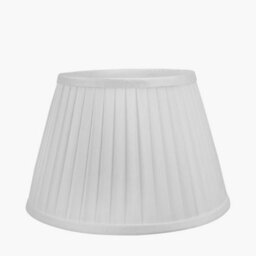 Pacific Lifestyle 25Cm Ivory Poly Cotton Pleat Lampshade Empire White Pleated Table Lamp Shade