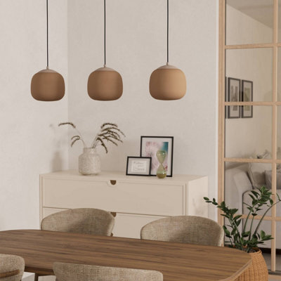 Eglo Cominio Two Toned Satin Glass 3-Light Pendant - image 1