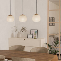 Eglo Cominio Two Toned Satin Glass 3-Light Pendant - thumbnail 2