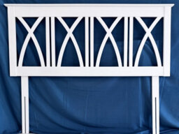 Save On Goods UK 5Ft King Size Pure White,solid Wood Wooden Headboard Bedhead - thumbnail 2