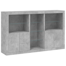 Vidaxl Sideboard With Led Lights Concrete Grey 162X37X100 Cm - thumbnail 3