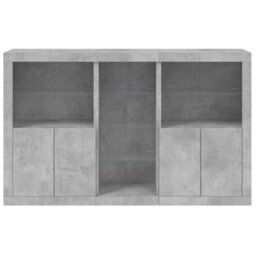 Vidaxl Sideboard With Led Lights Concrete Grey 162X37X100 Cm - thumbnail 6