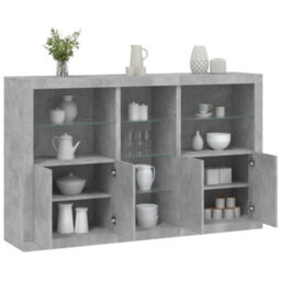 Vidaxl Sideboard With Led Lights Concrete Grey 162X37X100 Cm - thumbnail 1