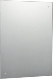 60 X 45Cm Rectangle Frameless Bathroom Mirror With Pre-Drilled Holes And Wall Hanging Fittings - thumbnail 1