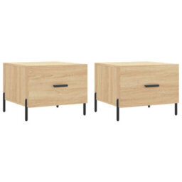 Walplus Coffee Tables 2 Pcs Sonoma Oak 50X50X40 Cm Engineered Wood - thumbnail 2