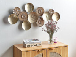 Beliani Wall Decor Thallium 45 Cm Metal Gold - thumbnail 2