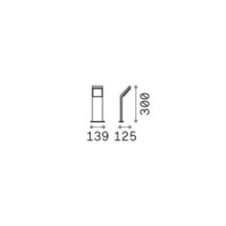 Ideal Lux Luminosa Style 30Cm Outdoor Pedestal Light Coffee 1X Led 950Lm 3000K Ip54 - thumbnail 2