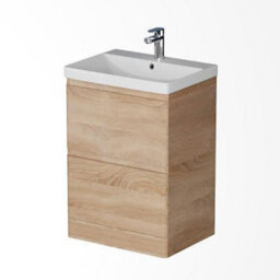 Affine Floor Standing Bathroom Vanity Unit & Basin Sink Storage Furniture Cabinet 600mm - thumbnail 4