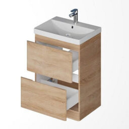 Affine Floor Standing Bathroom Vanity Unit & Basin Sink Storage Furniture Cabinet 600mm - thumbnail 5