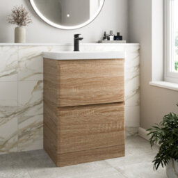 Aveli Floor Standing Bathroom Vanity Unit & Basin Sink Storage Furniture Cabinet 600mm