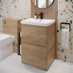 Affine Floor Standing Bathroom Vanity Unit & Basin Sink Storage Furniture Cabinet 600mm - thumbnail 2