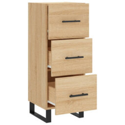 Berkfield Modern Sideboard Sonoma Oak 34.5X34X90 Cm Engineered Wood - thumbnail 5