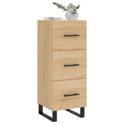 Berkfield Modern Sideboard Sonoma Oak 34.5X34X90 Cm Engineered Wood - thumbnail 3