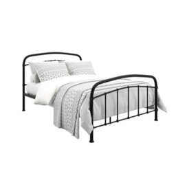 Wyld Haus France 5Ft King Size Black Metal Bed Frame With Headboard & Footboard - thumbnail 3