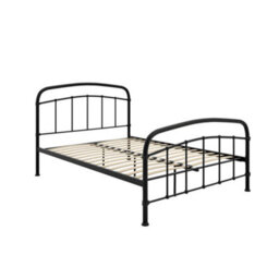 Wyld Haus France 5Ft King Size Black Metal Bed Frame With Headboard & Footboard - thumbnail 4
