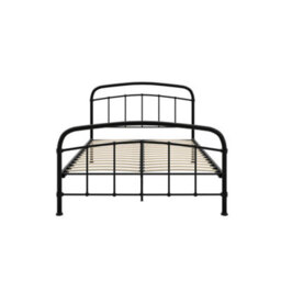 Wyld Haus France 5Ft King Size Black Metal Bed Frame With Headboard & Footboard - thumbnail 2