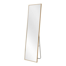 Thehotsale Gold Aluminum Alloy Frame Glass Full-Length Mirror Wall-Mounted Floor-Standing Dual-Use 40Cm W X 30Cm D X 150Cm H - thumbnail 4