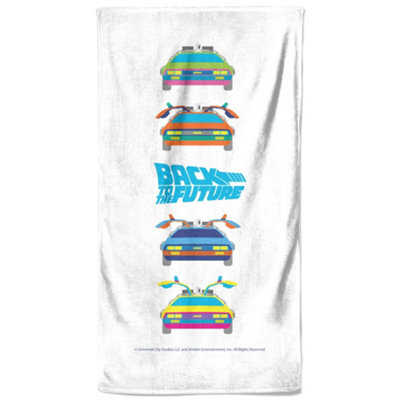 Zavvi Back To The Future Car Print Beach Towel