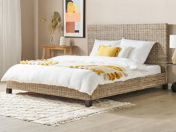 Beliani Bed Rattan Salbris 180 X 200 Cm (Eu Super King) Natural - thumbnail 2