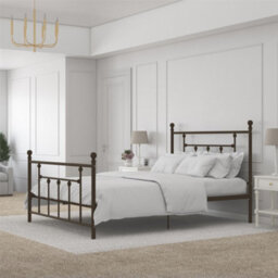 Dorel Home Manila Metal Bed Bronze Look, King - thumbnail 6