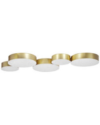 Beliani Gold 5-Light Integrated Led Ceiling Lamp, Iron Frame, Gold Finish - thumbnail 2